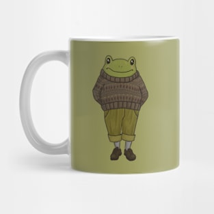 Grandpa Sweater Frog: A Cute Frog with Rocking a Knitted Sweater Mug